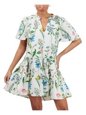 Clove Garden Floral Rock A By Trapeze Mini Dress